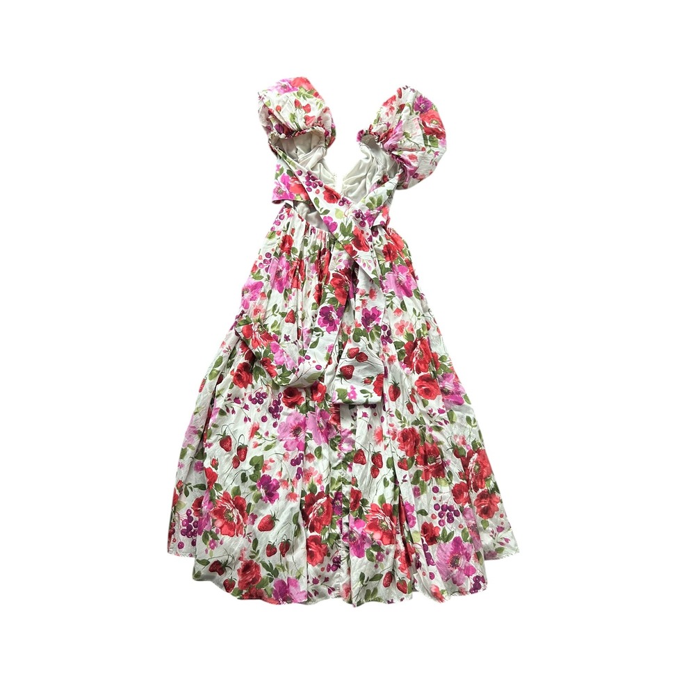 Abercrombie & Fitch Floral Midi Dress - Red and Pink - Picture 9 of 10